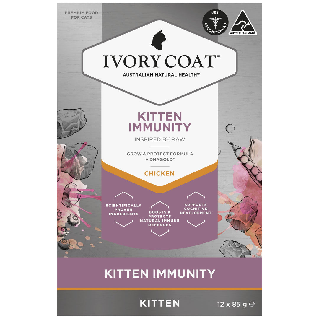 Ivory Coat F/l Inspired By Raw Kitten Immunity Chicken 12x85g