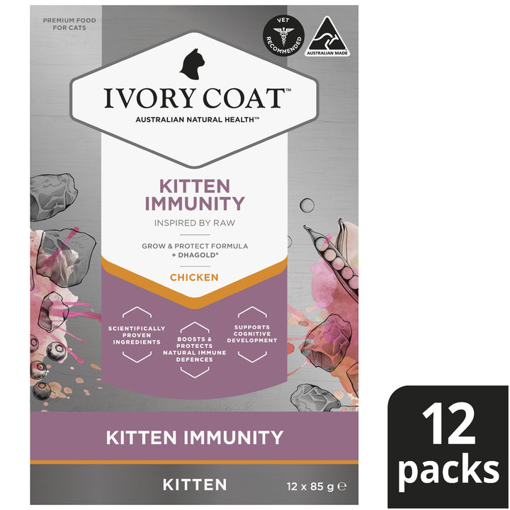 Ivory Coat F/l Inspired By Raw Kitten Immunity Chicken 12x85g