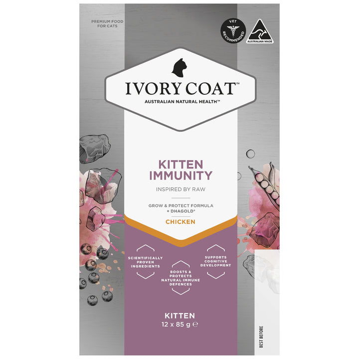 Ivory Coat F/l Inspired By Raw Kitten Immunity Chicken 12x85g