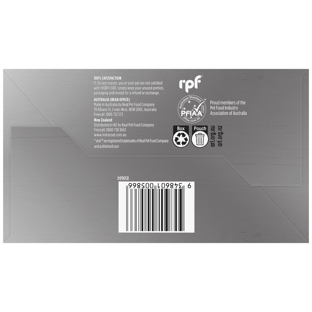 Ivory Coat F/l Inspired By Raw Indoor & Hairball Chicken 12x85g
