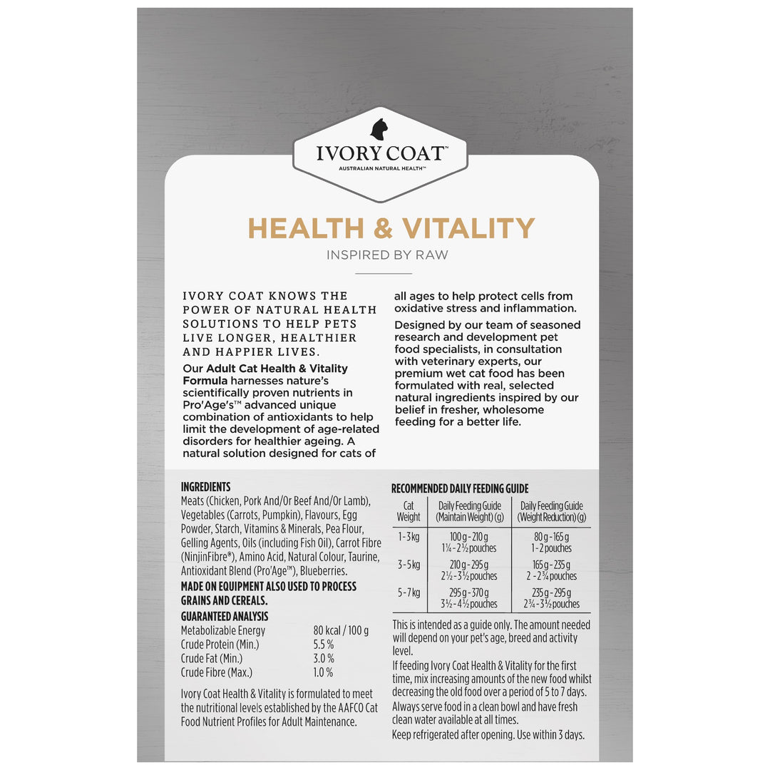 Ivory Coat F/l Inspired By Raw Health & Vitality Chicken 12x85g