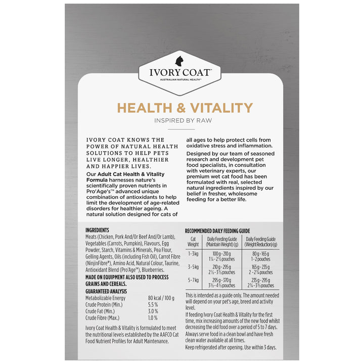 Ivory Coat F/l Inspired By Raw Health & Vitality Chicken 12x85g
