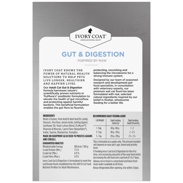 Ivory Coat F/l Inspired By Raw Gut & Digestion Chicken 12x85g