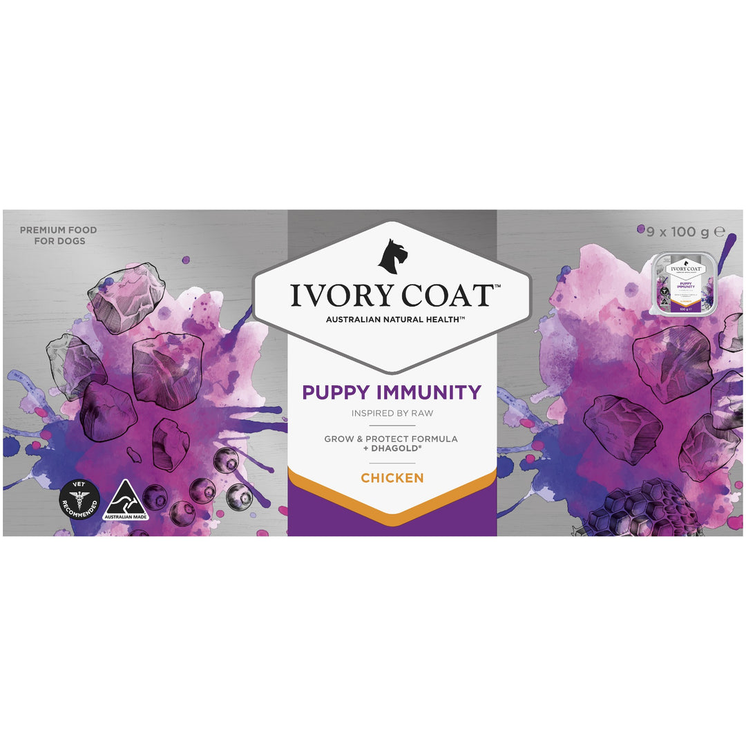 Ivory Coat K9 Inspired By Raw Puppy Immunity Chicken 9x100g