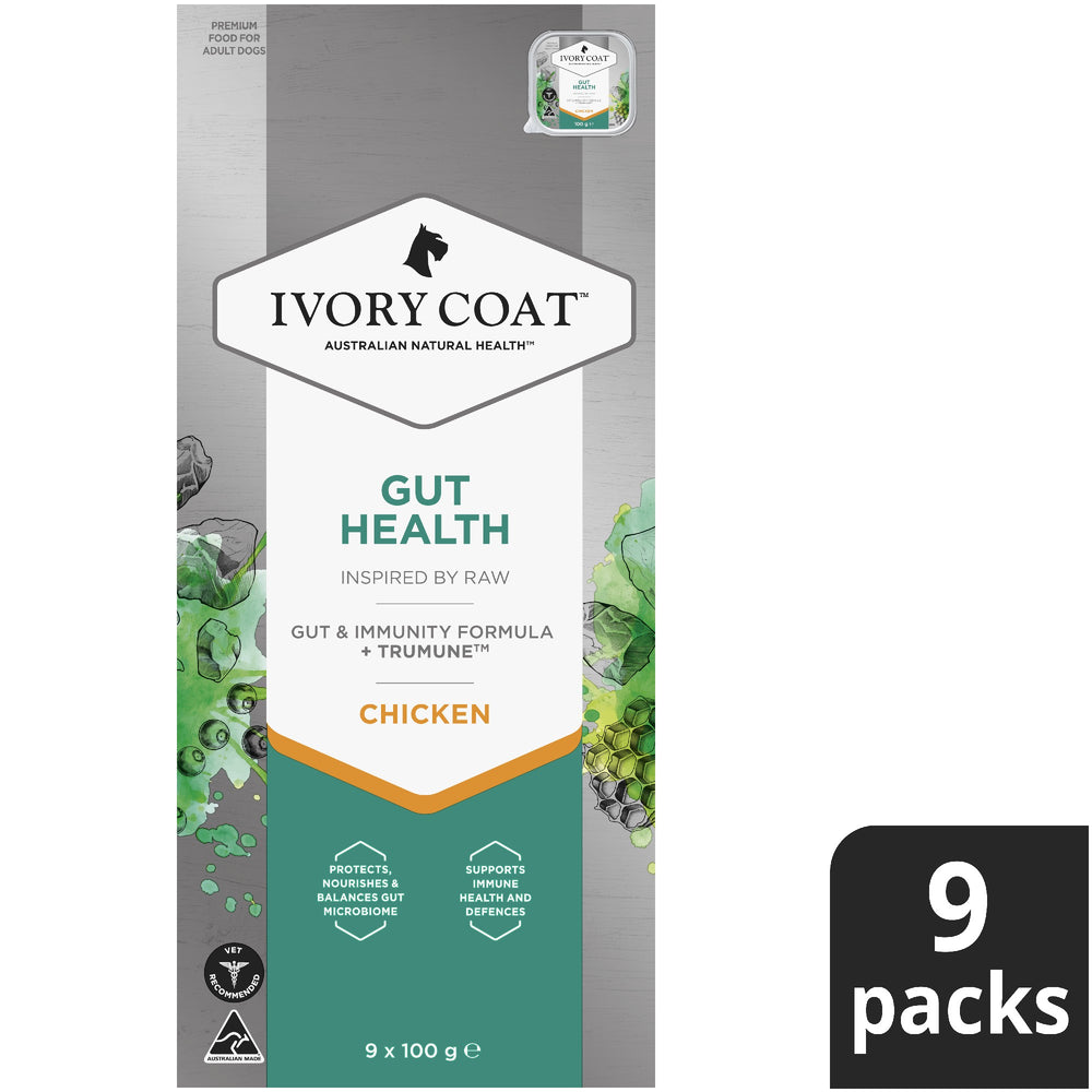 Ivory Coat K9 Inspired By Raw Gut Health Chicken 9x100g