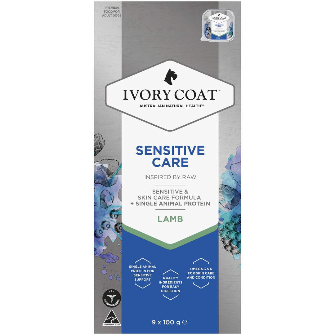 Ivory Coat K9 Inspired By Raw Sensitive Care Lamb 9x100g