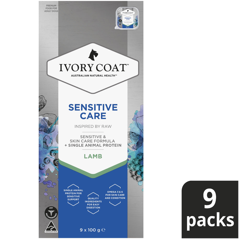 Ivory Coat K9 Inspired By Raw Sensitive Care Lamb 9x100g