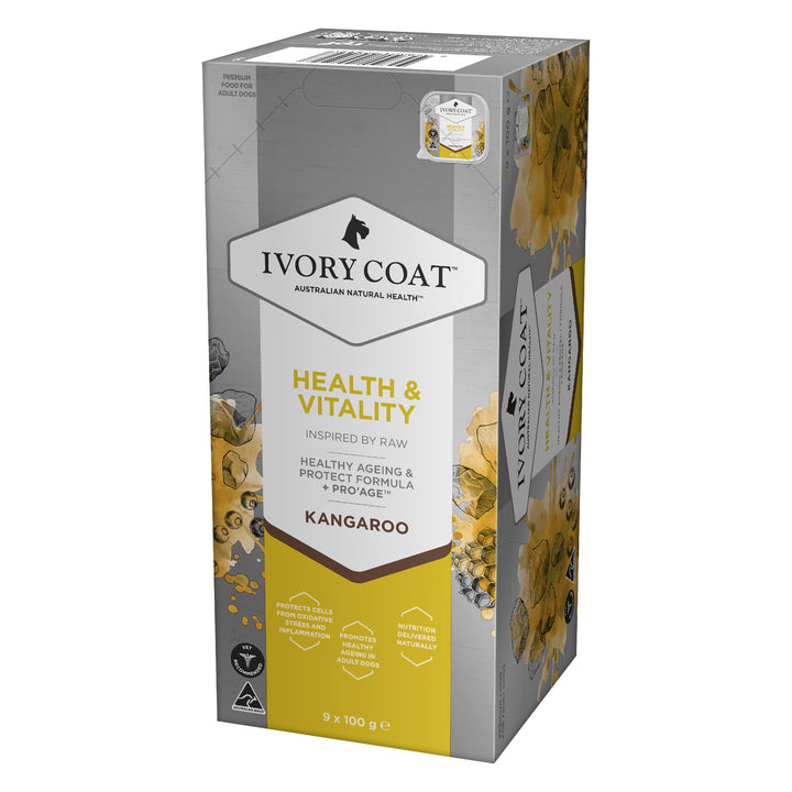 Ivory Coat K9 Inspired By Raw Health & Vitality Kangaroo 9x100g