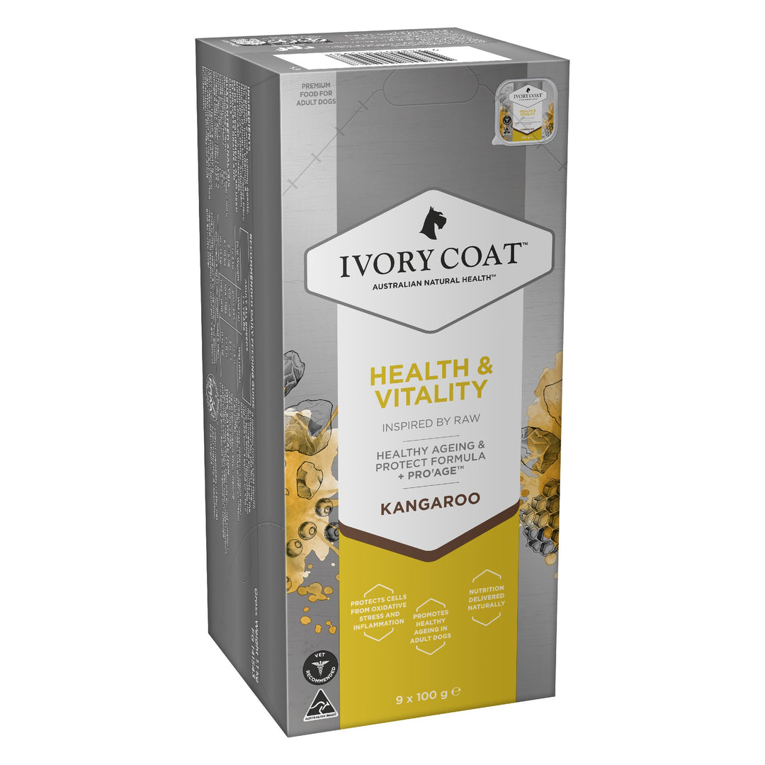 Ivory Coat K9 Inspired By Raw Health & Vitality Kangaroo 9x100g