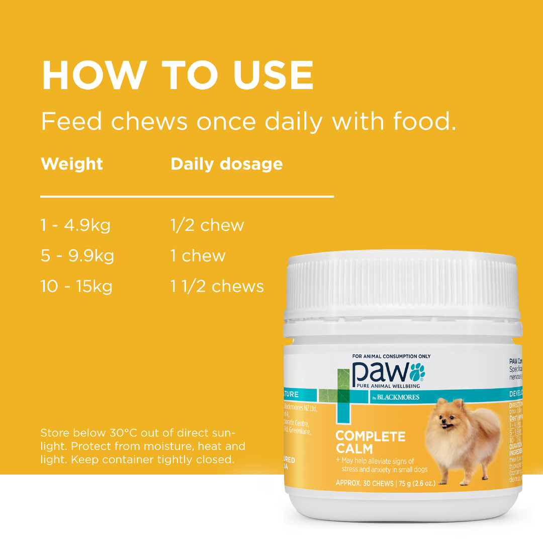 Paw Complete Calm Small Dog Chews 75g