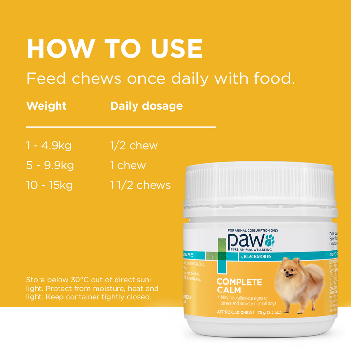 Paw Complete Calm Small Dog Chews 75g