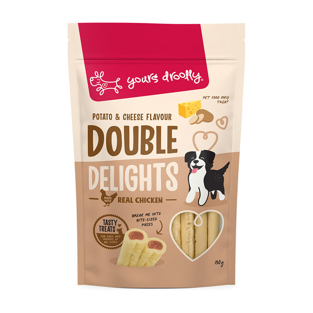 Yours Droolly Dog Treats Double Delights Potato & Cheese 150g