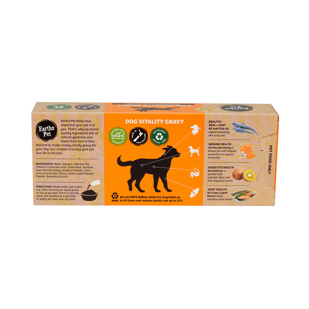 Earthz Pet Gravy 5x50ml Chicken Med/lge Dogs