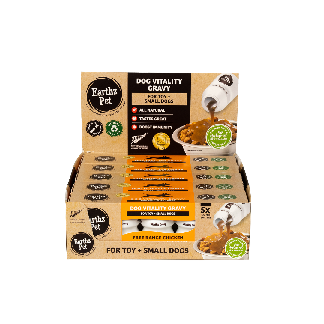 Earthz Pet Gravy 5x35ml Chicken Toy/sml Dogs Box Of 5x5x35ml