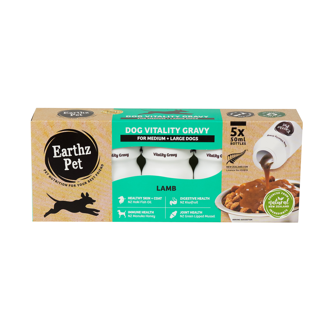 Earthz Pet Gravy 5x50ml Lamb Med/lge Dogs