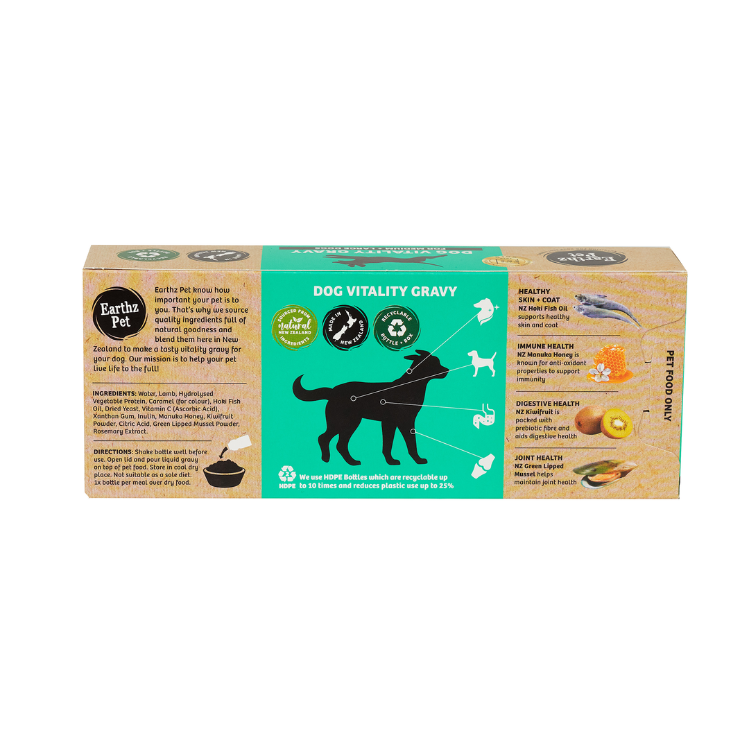 Earthz Pet Gravy 5x50ml Lamb Med/lge Dogs