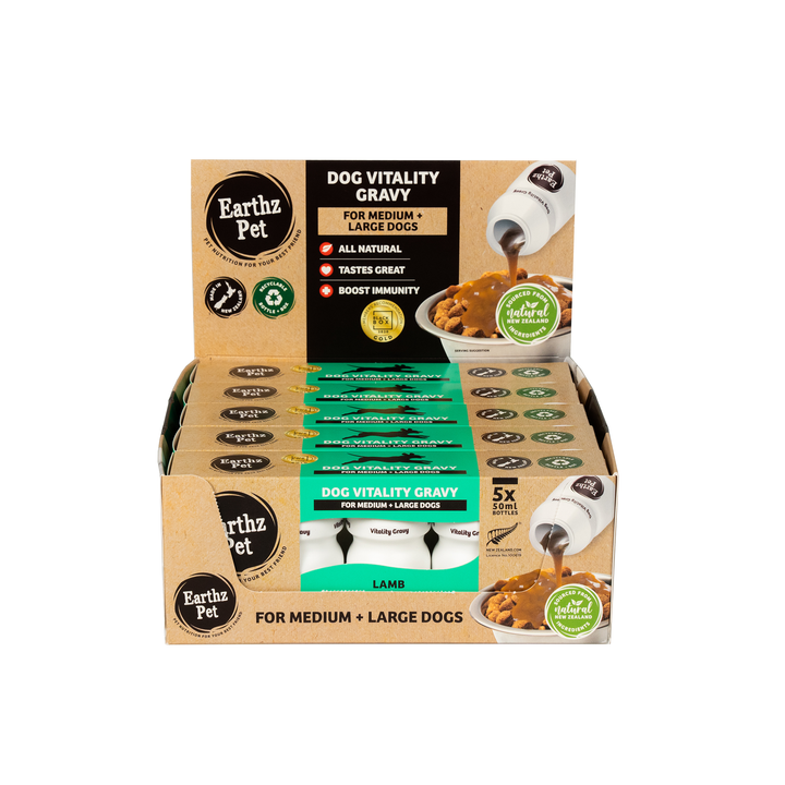 Earthz Pet Gravy 5x50ml Lamb Med/lge Dogs Box Of 5x5x50ml
