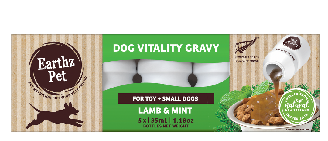 Earthz Pet Gravy 5x35ml Lamb & Mint Toy/sml Dogs