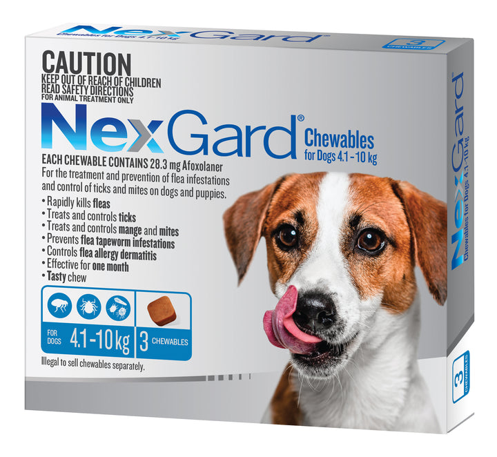 NexGard Blue Small Dogs 4-10kg 3pk