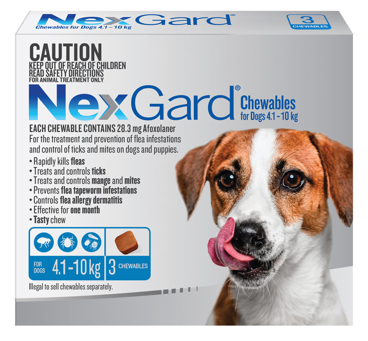 NexGard Blue Small Dogs 4-10kg 3pk