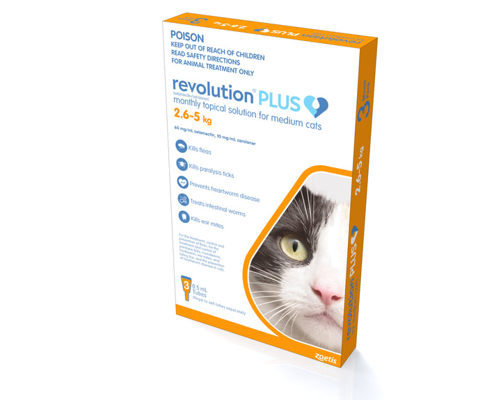 Revolution Plus Orange Cat 2.6-5kg 3pk