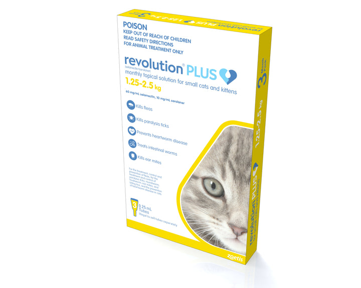 Revolution Plus Yellow Cat 1.25-2.5kg 3pk