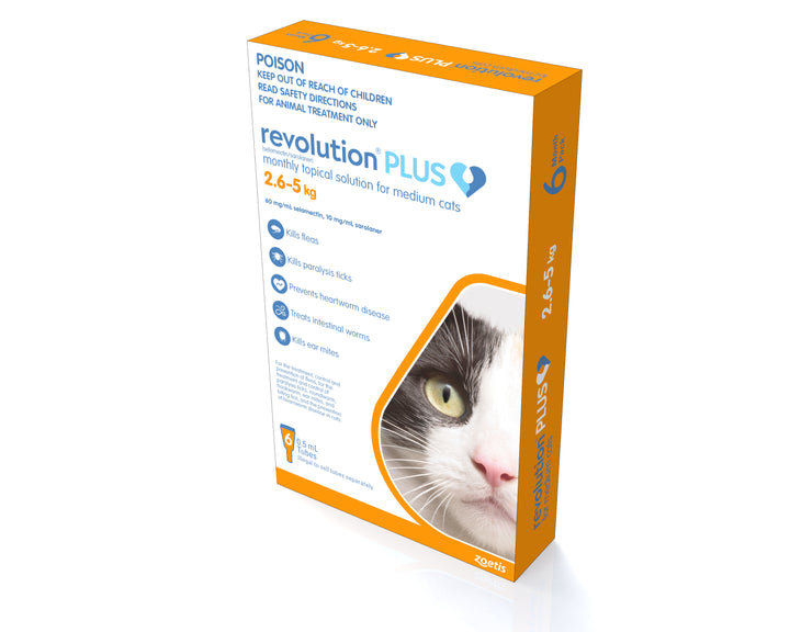 Revolution Plus Orange Cat 2.6-5kg 6pk