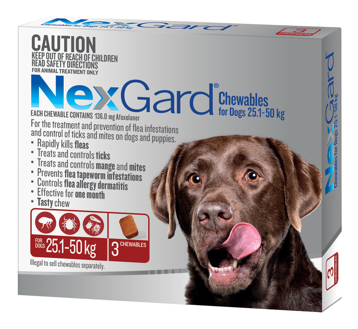 NexGard Red Large Dogs 25-50kg 3pk