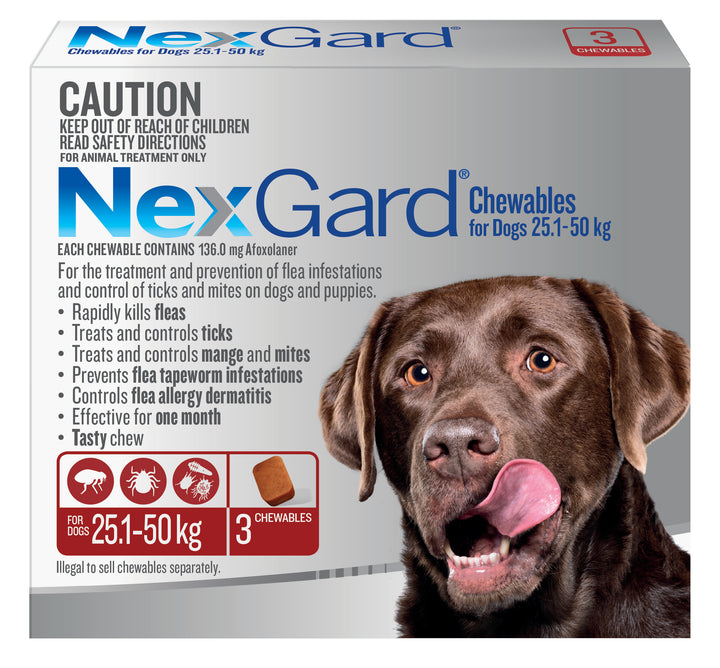 NexGard Red Large Dogs 25-50kg 3pk