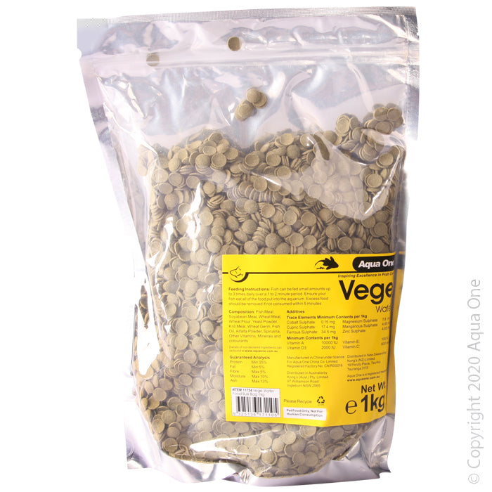 Aqua One Vege Wafers 1kg Bulk