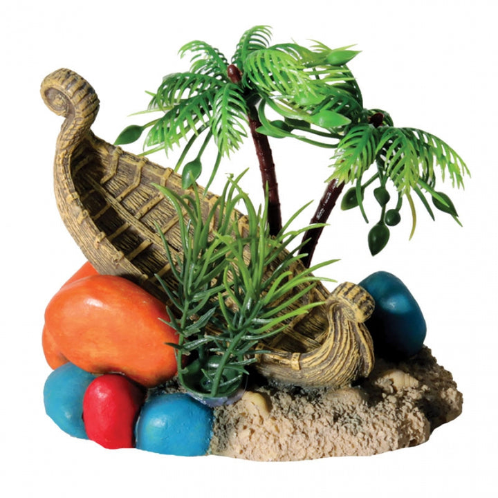 Aqua One Hermit Crab Palm Tree W/ship Wreck