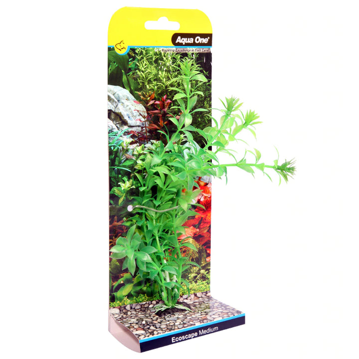 Aqua One Plants Plastic Ludwigia Med 20cm Green