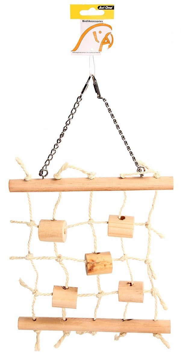 Avi One Bird Toy Hanging Sisal Ladder