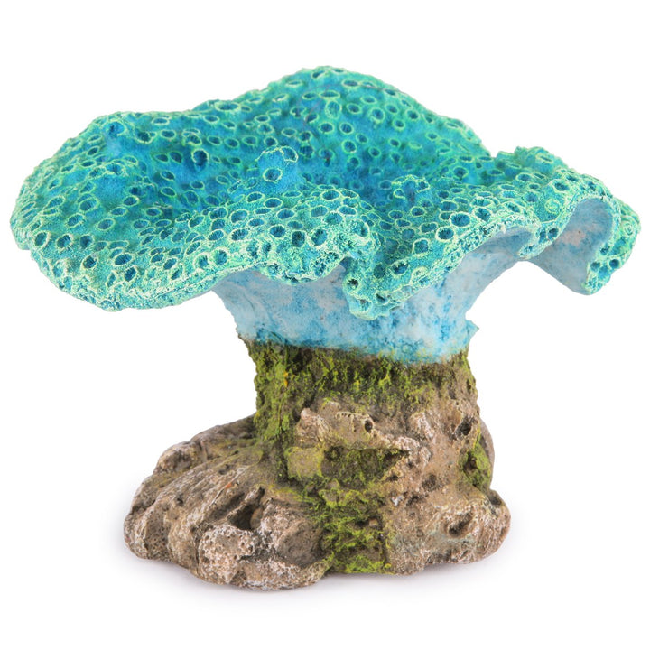 Kazoo Ornament Fluro Foliase Coral Cup Blue - Small