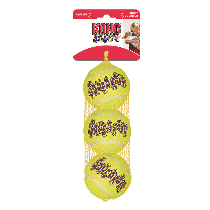 Kong Airdog Squeakair Ball Medium 3pk Ast2
