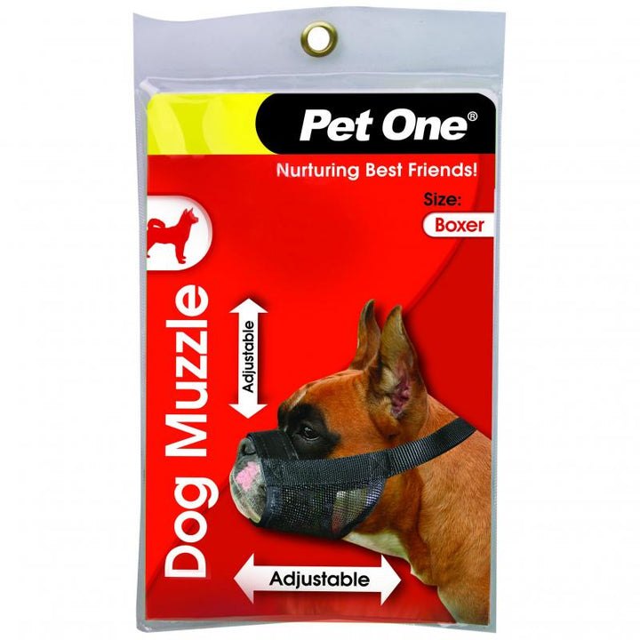 Pet One Muzzle Nylon Adjustable Boxer
