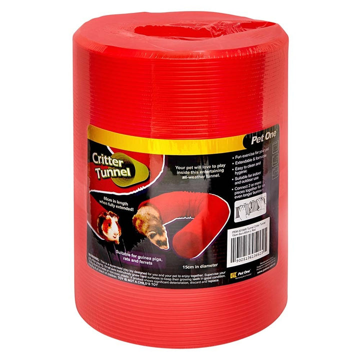 Pet One Tunnel Critter Tunnel Red