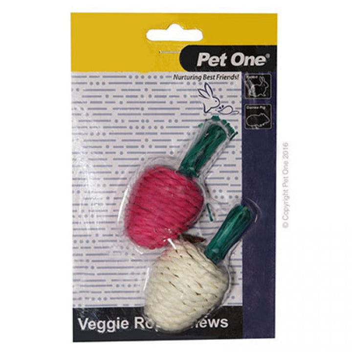 Pet One Veggie Rope Chews Mixed Twin Pack